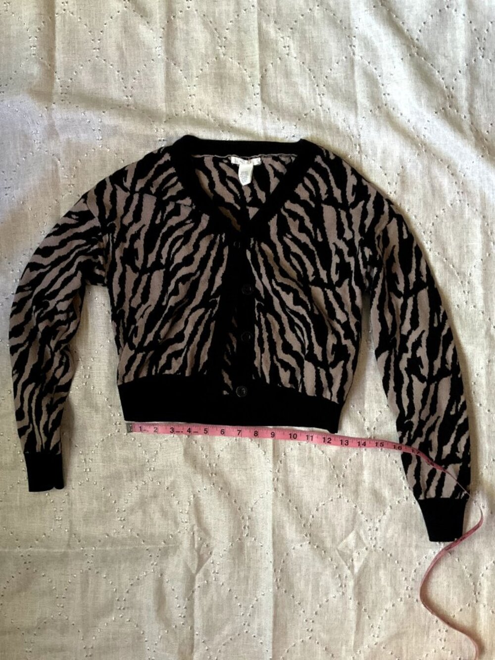 Full Tilt Zebra Print Cardigan - Size XS